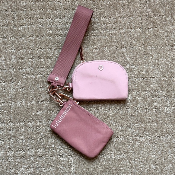 lululemon athletica Handbags - lululemon athletica Pink Clutch and Wristlet Set